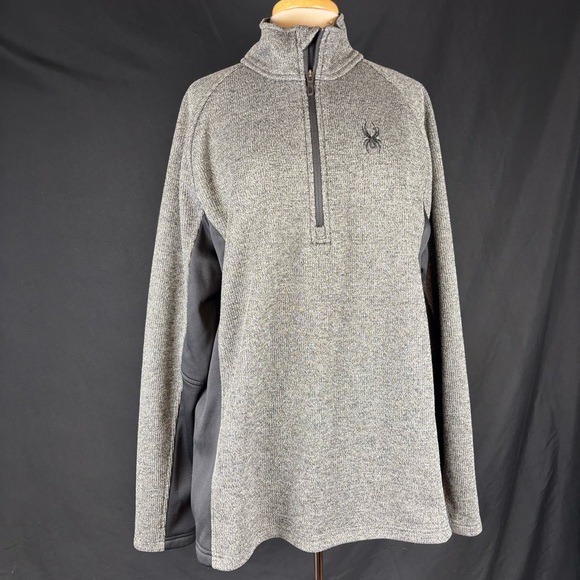 Spyder Men's Boundless Half Zip Pullover Heather Grey - Picture 1 of 9